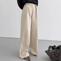 Stylish Pants for Women – Trendy & Comfortable Pants for Every Occasion | Modestly Vogue Autumn Winter Khaki High Waist Wide Leg All Matching Casual Pants Women Clothing Loose Trousers - Modestly Vogue 