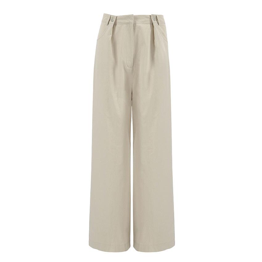 Stylish Pants for Women – Trendy & Comfortable Pants for Every Occasion | Modestly Vogue Autumn Winter Khaki High Waist Wide Leg All Matching Casual Pants Women Clothing Loose Trousers - Modestly Vogue 