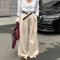 Stylish Pants for Women – Trendy & Comfortable Pants for Every Occasion | Modestly Vogue Khaki High Waist Mopping Casual Pants Autumn Trousers Women No Belt - Modestly Vogue 