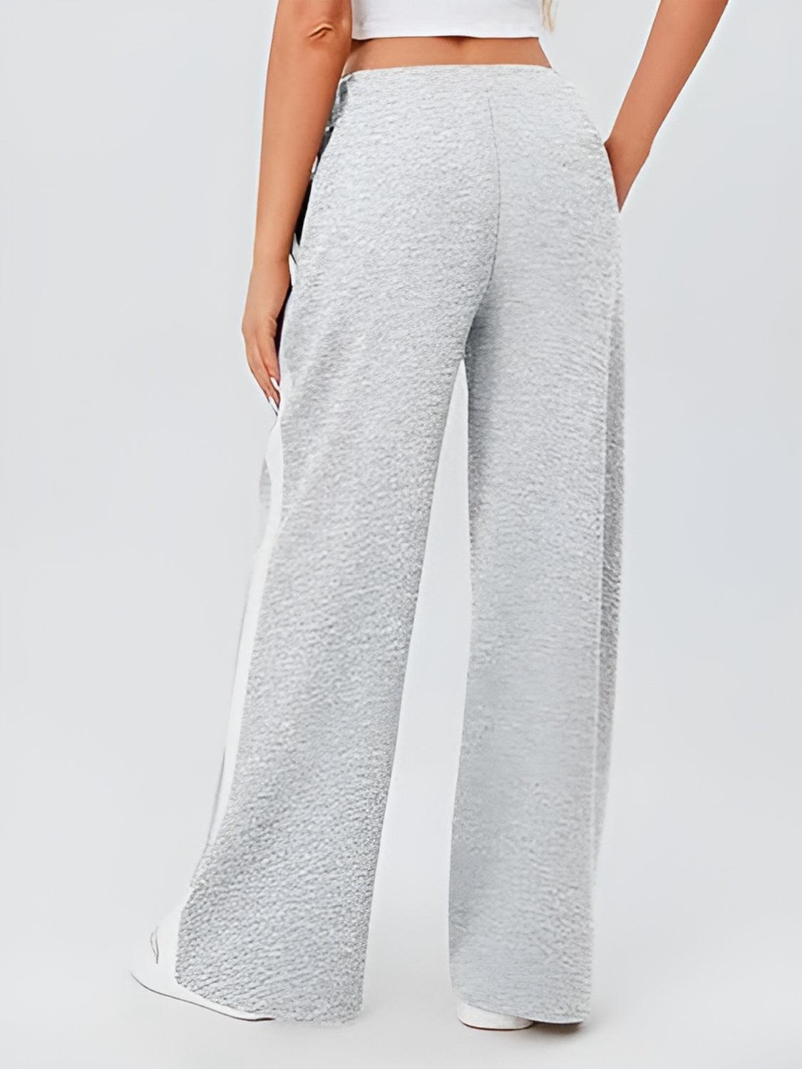 Pants Women – Pants | Side Striped Wide Leg Pants - Modestly Vogue 