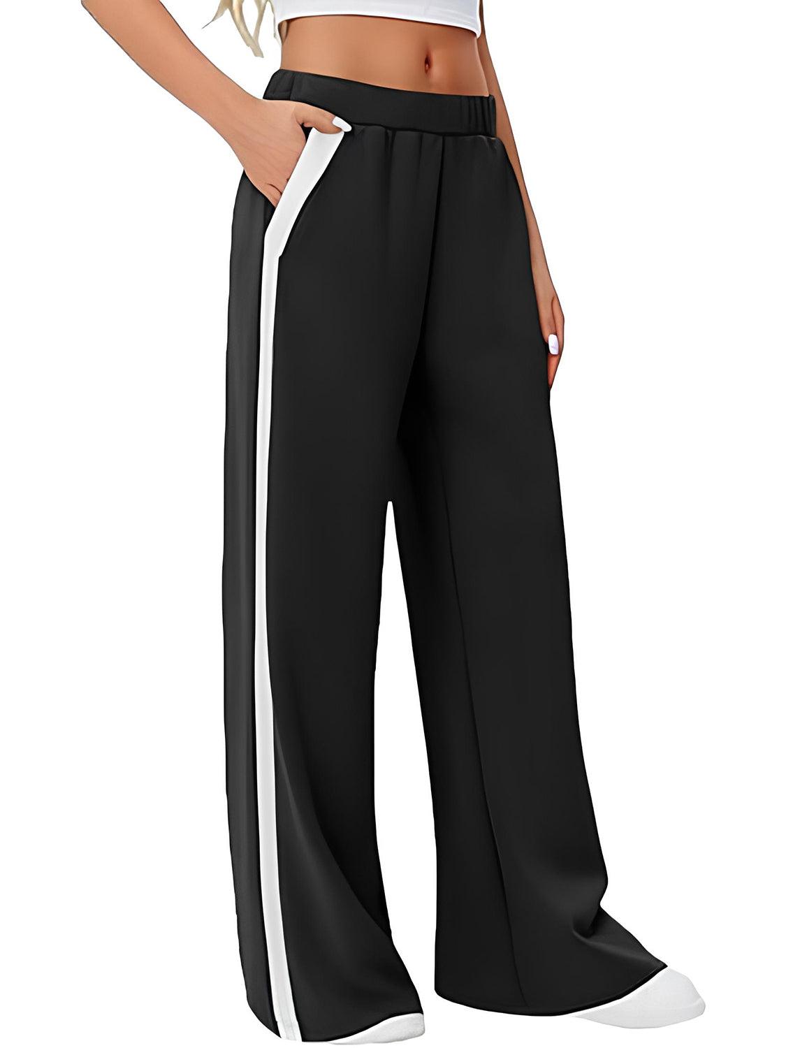 Pants Women – Pants | Side Striped Wide Leg Pants - Modestly Vogue 