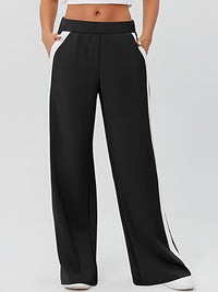 Pants Women – Pants | Side Striped Wide Leg Pants - Modestly Vogue 