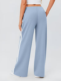 Pants Women – Pants | Side Striped Wide Leg Pants - Modestly Vogue 