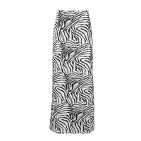 Stylish Skirts for Women – Trendy & Versatile Skirts for Every Occasion | Modestly Vogue Autumn Sexy Design Zebra Print Satin High Waist Slim Fit Ankle High Skirt Simple Skirt - Modestly Vogue 