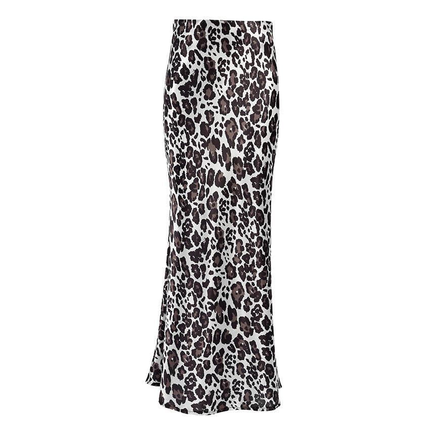 Stylish Skirts for Women – Trendy & Versatile Skirts for Every Occasion | Modestly Vogue Leopard Print Satin A Swing Skirt Autumn Arrival All Match Long Skirt for Women - Modestly Vogue 