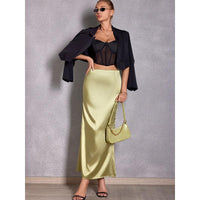 Stylish Skirts for Women – Trendy & Versatile Skirts for Every Occasion | Modestly Vogue Spring Summer Artificial Silk Skirt Satin Skirt Women Casual Satin Hip Skirt - Modestly Vogue 