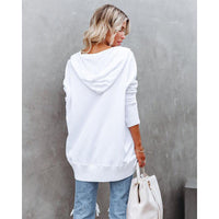 Stylish Tops & Blouses for Women – Trendy & Elegant Blouses for Every Occasion | Modestly Vogue Autumn Winter New V-neck Hooded Multi-Color Batwing Sleeve Sweatshirt Loose Thread Patchwork Top Female - Modestly Vogue 