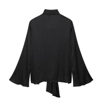 Tops Blouses Women – Blouses | Autumn Women Casual Graceful Bowknot Shirt - Modestly Vogue 