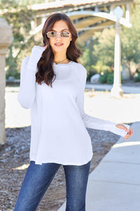 Basic Bae Full Size Round Neck Long Sleeve T-Shirt - Modestly Vogue 