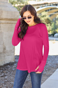 Basic Bae Full Size Round Neck Long Sleeve T-Shirt - Modestly Vogue 