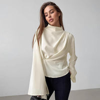 Women's Chiffon Bell Sleeve Blouse - Modestly Vogue 