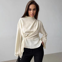 Women's Chiffon Bell Sleeve Blouse - Modestly Vogue 