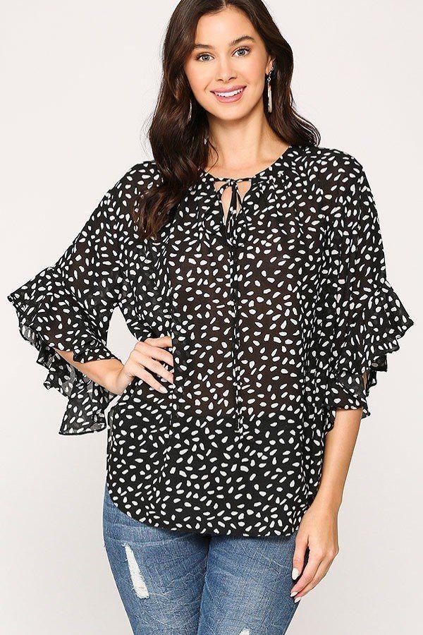 Stylish Tops & Blouses for Women – Trendy & Elegant Blouses for Every Occasion | Modestly Vogue Leopard Printed Crepe Top - Modestly Vogue 