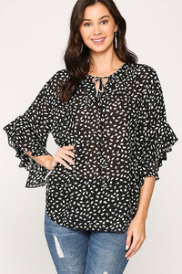 Stylish Tops & Blouses for Women – Trendy & Elegant Blouses for Every Occasion | Modestly Vogue Leopard Printed Crepe Top - Modestly Vogue 