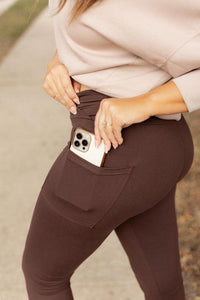 The Becca Brown Crossover Full Length Leggings - Modestly Vogue 