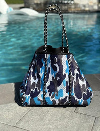 The Carly Camo Neoprene Tote - Modestly Vogue 