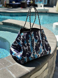 The Carly Camo Neoprene Tote - Modestly Vogue 