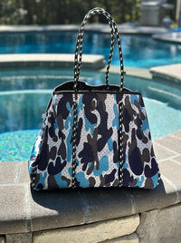 The Carly Camo Neoprene Tote - Modestly Vogue 