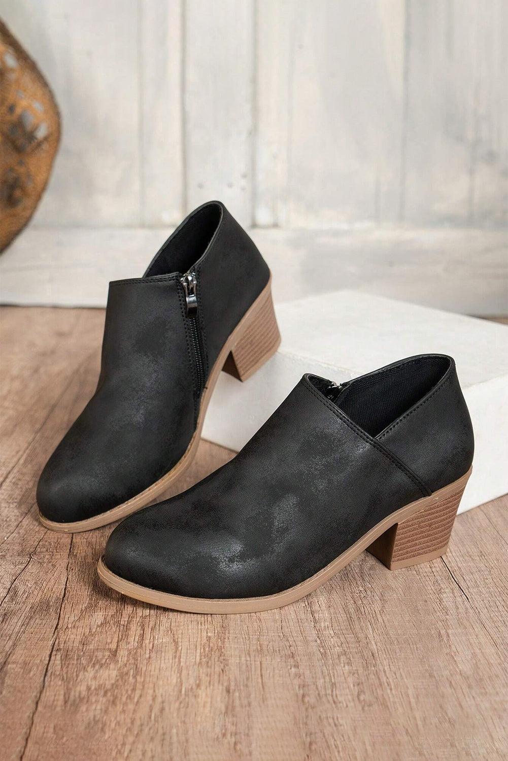 Trendy Boots for Women – Stylish & Comfortable Boots for Every Season | Modestly Vogue Black Suede Block Heel Ankle Boot - Modestly Vogue 