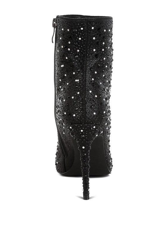 Trendy Boots for Women – Stylish & Comfortable Boots for Every Season | Modestly Vogue Lobelia Rhinestones Embellished Stiletto Boots - Modestly Vogue 