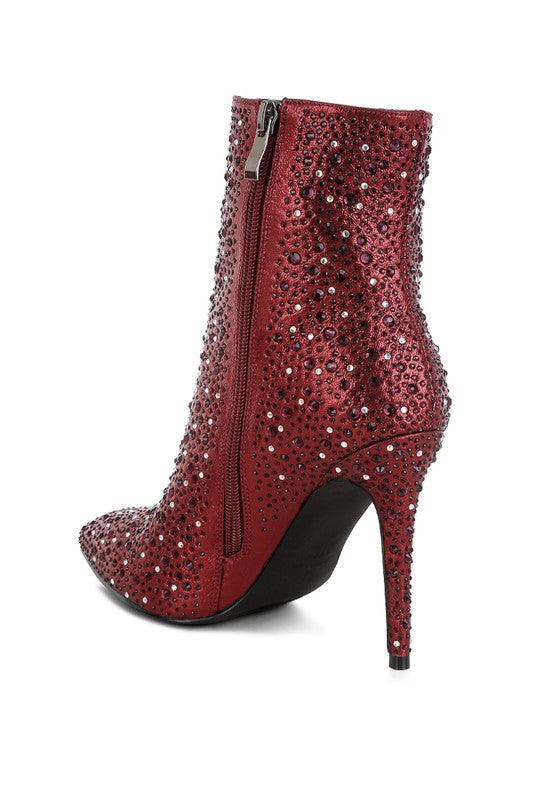 Trendy Boots for Women – Stylish & Comfortable Boots for Every Season | Modestly Vogue Lobelia Rhinestones Embellished Stiletto Boots - Modestly Vogue 