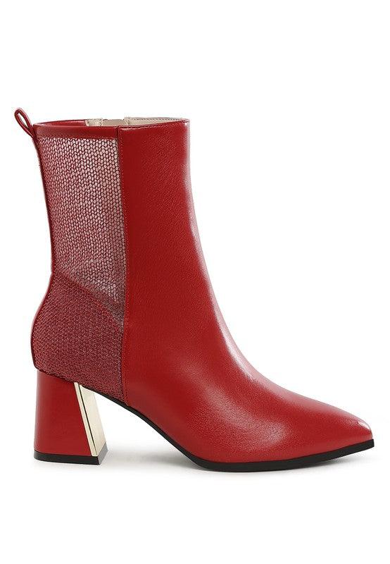 Trendy Boots for Women – Stylish & Comfortable Boots for Every Season | Modestly Vogue Mimosa Mesh Detail Pointy Ankle Boots - Modestly Vogue 