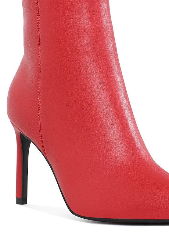 Trendy Boots for Women – Stylish & Comfortable Boots for Every Season | Modestly Vogue Tatria Textured Stiletto Heel Ankle Boots - Modestly Vogue 