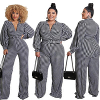 One-Piece Outfits for Every Occasion | Curvy Fit | & Plus-Size Clothing | Plus Size Women Clothing Spring Bubble Sleeve Printed Jumpsuit - Modestly Vogue 