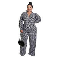 One-Piece Outfits for Every Occasion | Curvy Fit | & Plus-Size Clothing | Plus Size Women Clothing Spring Bubble Sleeve Printed Jumpsuit - Modestly Vogue 