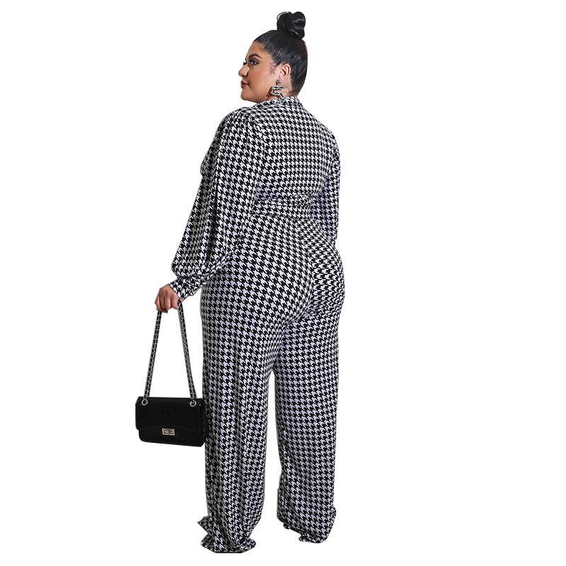 One-Piece Outfits for Every Occasion | Curvy Fit | & Plus-Size Clothing | Plus Size Women Clothing Spring Bubble Sleeve Printed Jumpsuit - Modestly Vogue 