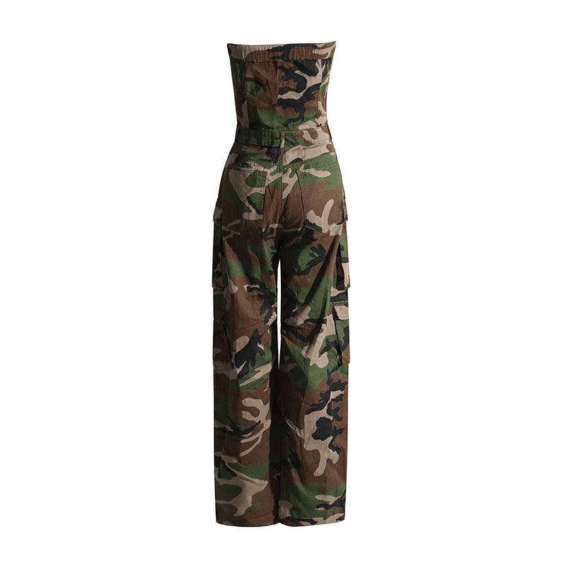 Camouflage Jumpsuit for Women | Bandeau One-Piece | - Modestly Vogue 