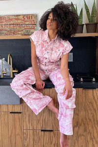 Denim – One-Piece Outfits | Pink Whisper Tie-Dye Jumpsuit - Modestly Vogue 