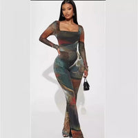 One-Piece Outfits for Every Occasion | Women Clothing Four Seasons Wearable Double Layer Mesh Long Jumpsuit - Modestly Vogue 