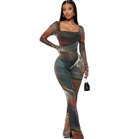 One-Piece Outfits for Every Occasion | Women Clothing Four Seasons Wearable Double Layer Mesh Long Jumpsuit - Modestly Vogue 