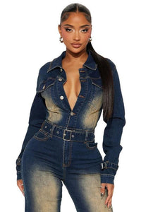 Denim – One-Piece Outfits | DENIM SEXY JUMPSUIT - Modestly Vogue 