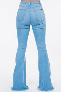 Denim – | Bell Bottom Jean in Light Blue - Modestly Vogue 