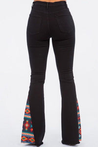 Denim – | Bell Bottom Jean Native Print - Modestly Vogue 