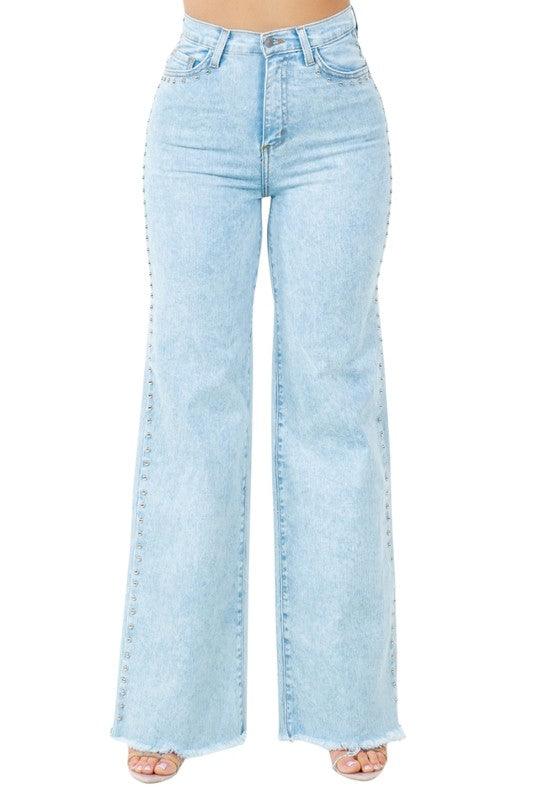 Denim – | Brooklyn Studded Jean - Modestly Vogue 