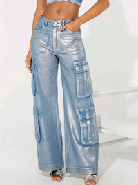 Denim – | Curvy Fit | - Clothing | Clothing Silver Craft Stretch Multi Pocket Overalls - Modestly Vogue 