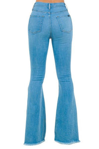 Denim – | Rodeo Bell Bottom in Light -Inseam 32 - Modestly Vogue 