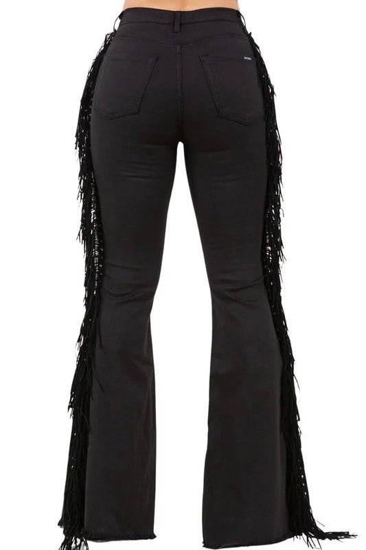 Denim – | Texas Sun Bell Bottoms - High-Waisted Flare with 34" Inseam a Retro Look - Modestly Vogue 