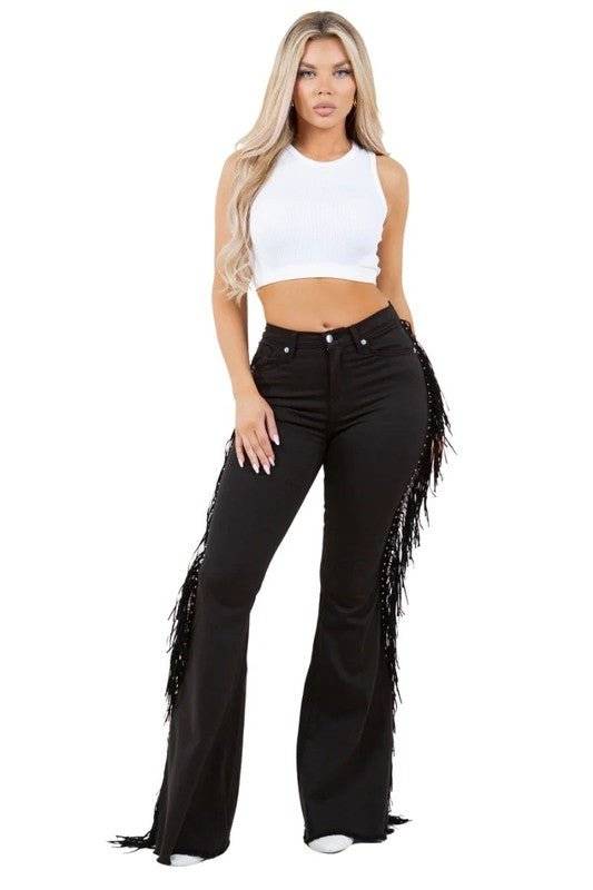 Denim – | Texas Sun Bell Bottoms - High-Waisted Flare with 34" Inseam a Retro Look - Modestly Vogue 