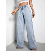 Denim – | Clothing Wide Leg Slimming Draping Loose Mop Trousers - Modestly Vogue 