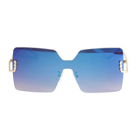 Trendy Sunglasses for Women – Stylish & UV-Protected Eyewear for Every Look | Modestly Vogue Blue One Piece Square Sunglasses - Modestly Vogue 