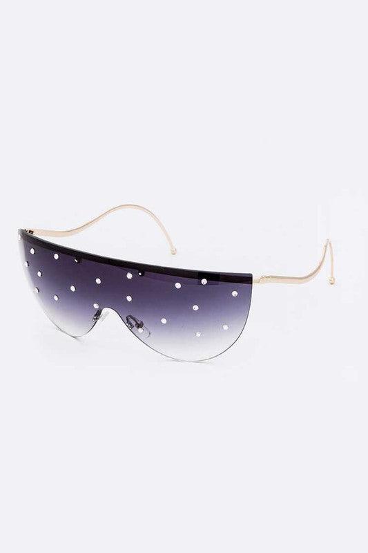 Trendy Sunglasses for Women – Stylish & UV-Protected Eyewear for Every Look | Modestly Vogue Crystal Pave Iconic Oversize Sunglassses - Modestly Vogue 