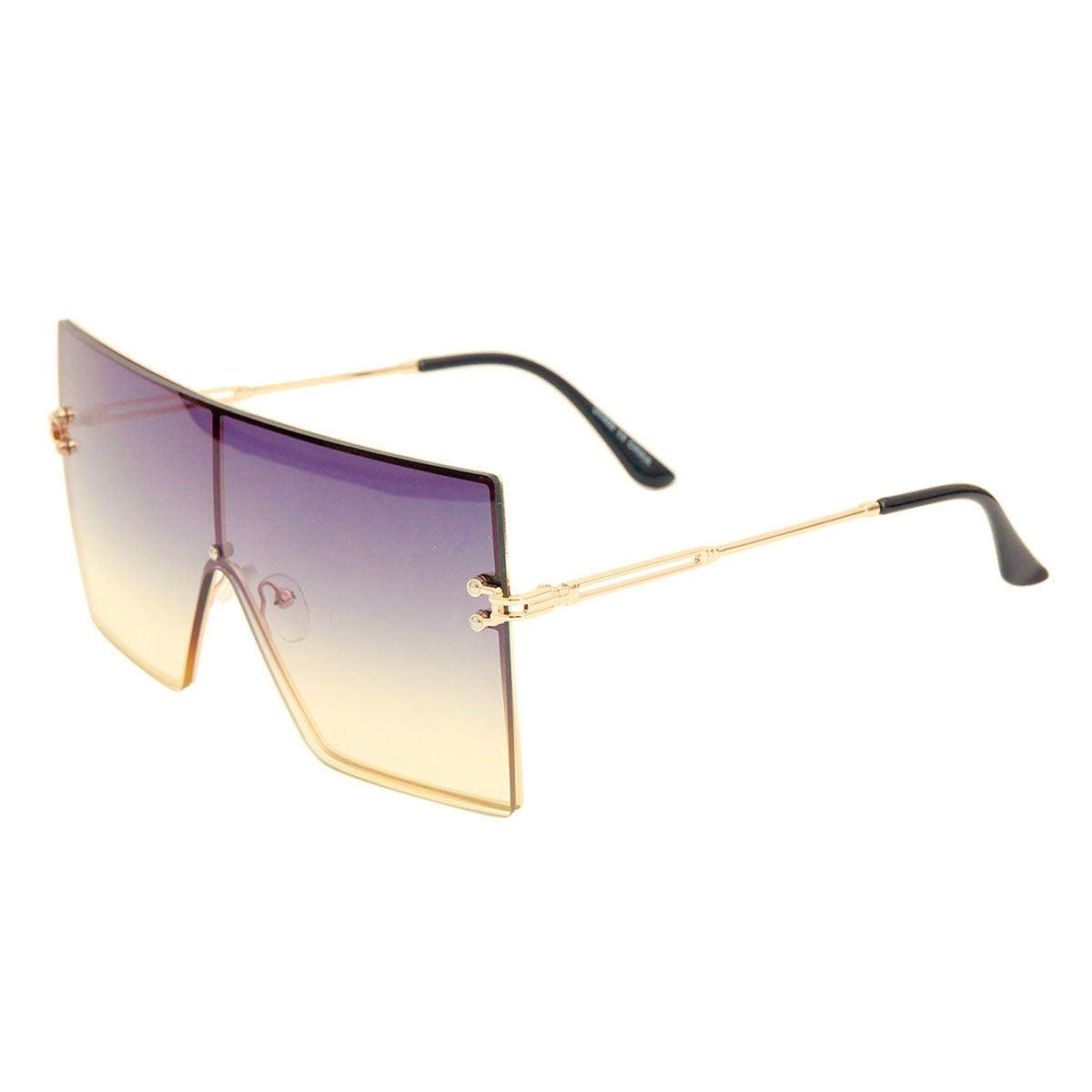 Trendy Sunglasses for Women – Stylish & UV-Protected Eyewear for Every Look | Modestly Vogue Yellow Gradient Square Visors - Modestly Vogue 