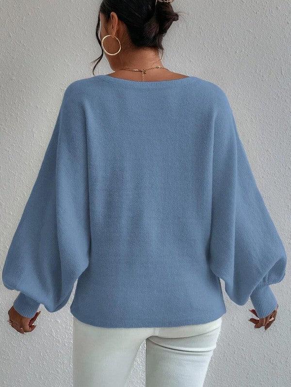 Sweaters Women – | Oversized balloon sleeve sweater - Modestly Vogue 