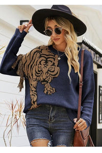 Trendy Sweaters for Women – Stylish & Comfortable Knitwear for Every Season | Modestly Vogue Tiger sweater - Modestly Vogue 