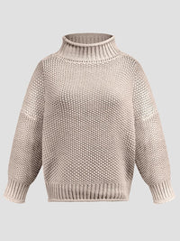 Turtleneck Long Sleeve Sweater | Trendy & Cozy Knitwear for Women - Modestly Vogue 