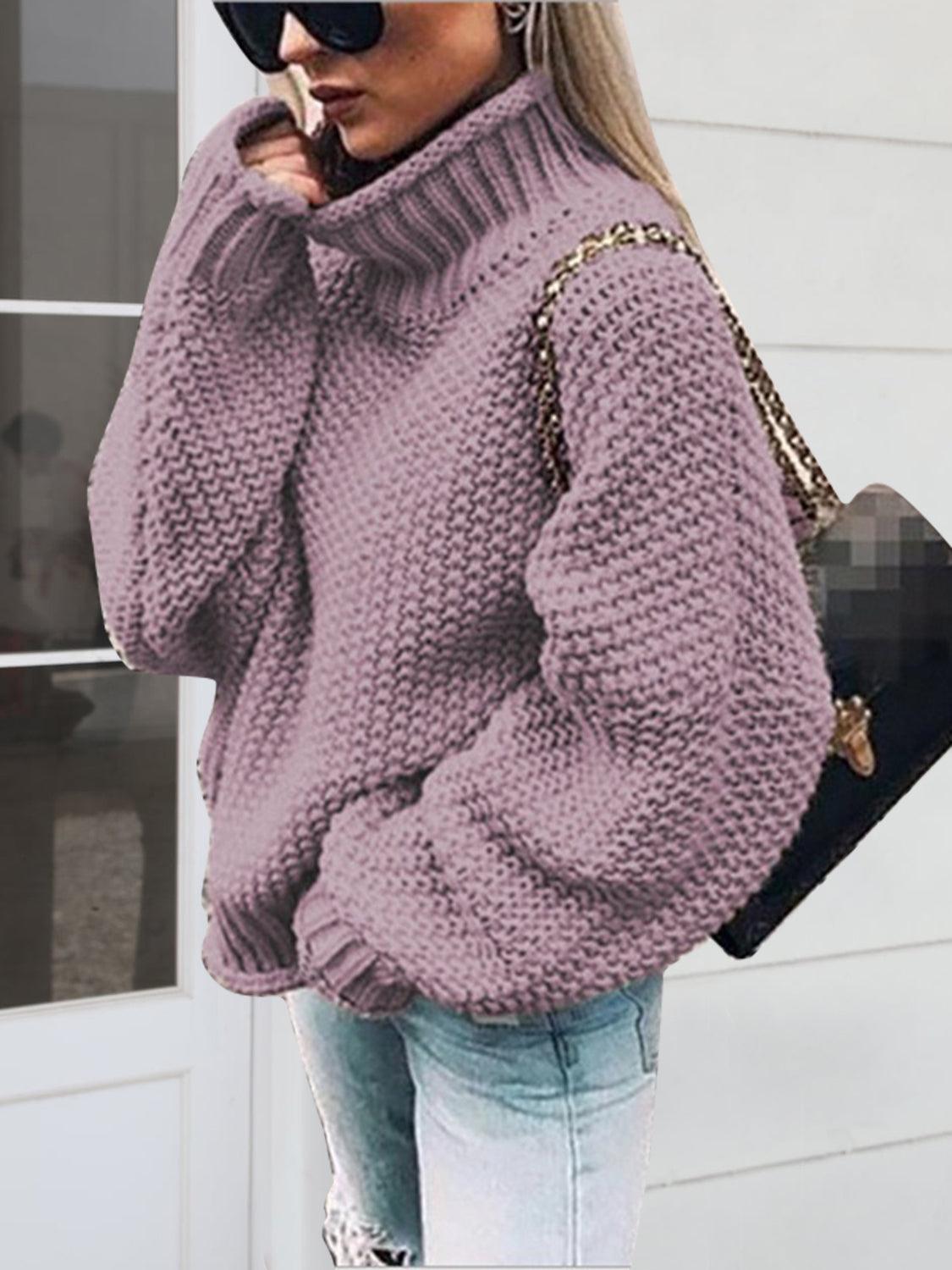 Turtleneck Long Sleeve Sweater | Trendy & Cozy Knitwear for Women - Modestly Vogue 